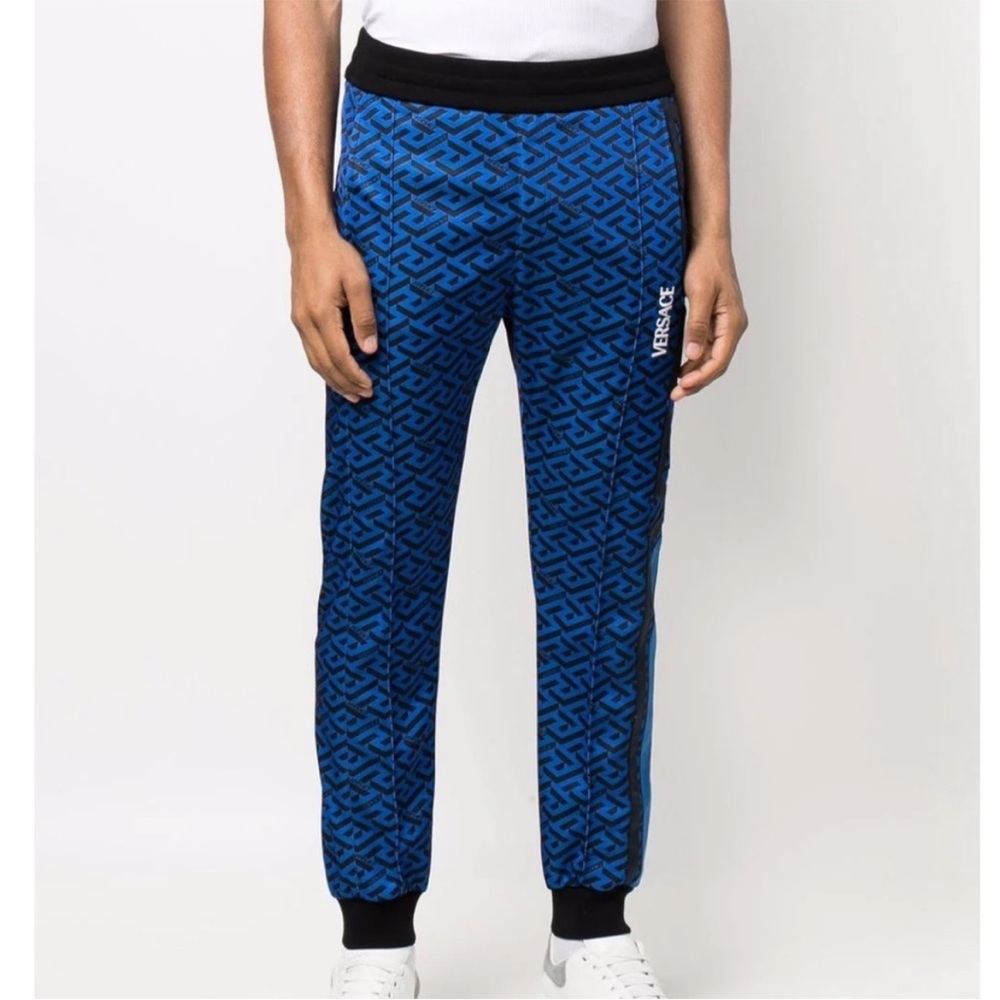 Authentic Versace monogram-print track trousers N… - image 4